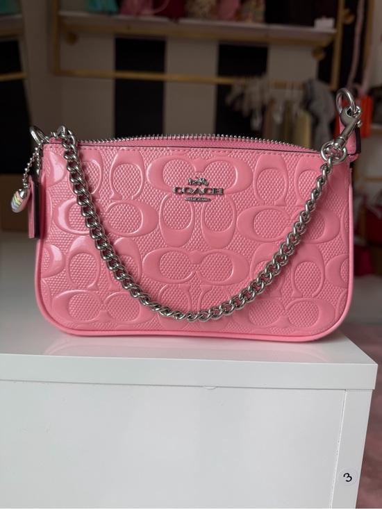Coach Handbags - 💗 Coach Nolita 19 Pink Patent Signature Chain Bag CC727 NWT Barbiecore